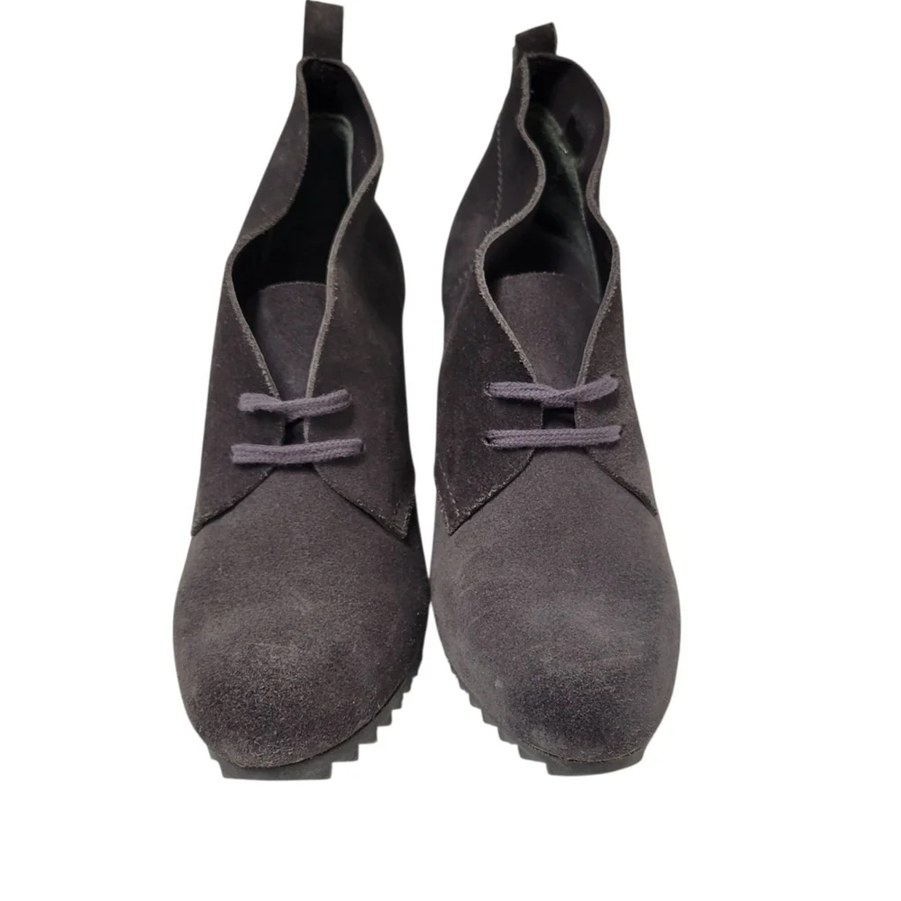 PEDRO GARCIA Yasu Gray Suede Lace-Up Chukka Bootie Size 35.5EU 5.5US